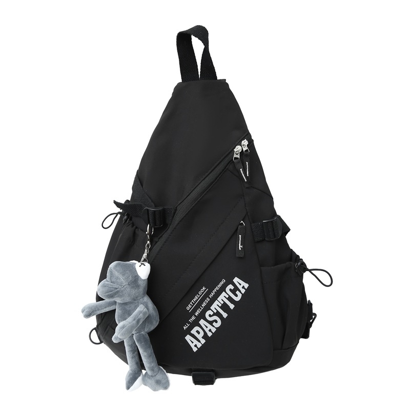 Geantă crossbody pentru bărbați — stil stradal, nylon, respirabil, marcă Ruiyingzizhi, model monocrom