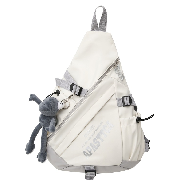 Geantă crossbody pentru bărbați — stil stradal, nylon, respirabil, marcă Ruiyingzizhi, model monocrom