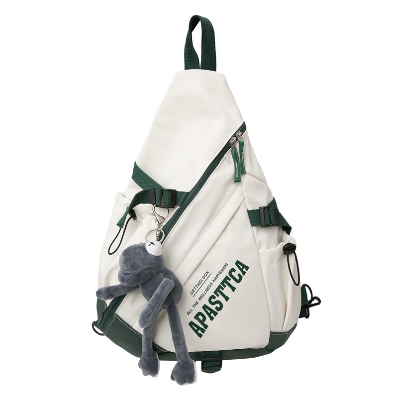 Geantă crossbody pentru bărbați — stil stradal, nylon, respirabil, marcă Ruiyingzizhi, model monocrom