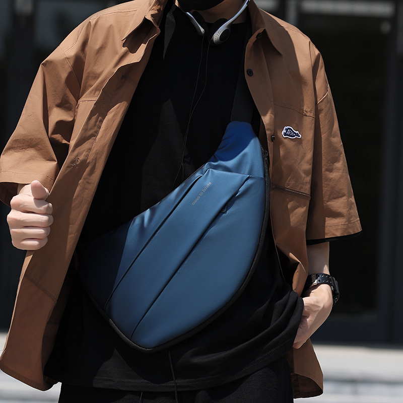 Geantă toracică pentru bărbați, stil urban, material Oxford, rezistentă la uzură, căptușeală din poliester
