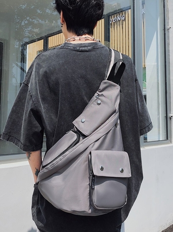 Muška crossbody torba iz serije Mountain Series - Oxford platno, vodootporna, izuzetno lagana, otporna na habanje, kompatibilna s 14-inčnim prijenosnikom
