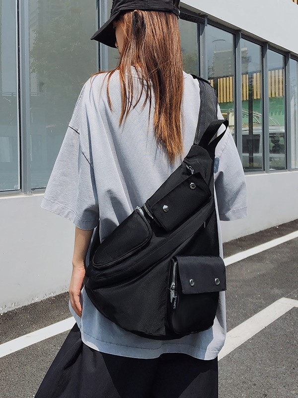 Muška crossbody torba iz serije Mountain Series - Oxford platno, vodootporna, izuzetno lagana, otporna na habanje, kompatibilna s 14-inčnim prijenosnikom