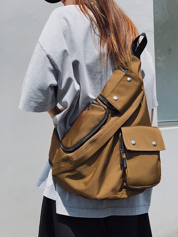 Muška crossbody torba iz serije Mountain Series - Oxford platno, vodootporna, izuzetno lagana, otporna na habanje, kompatibilna s 14-inčnim prijenosnikom