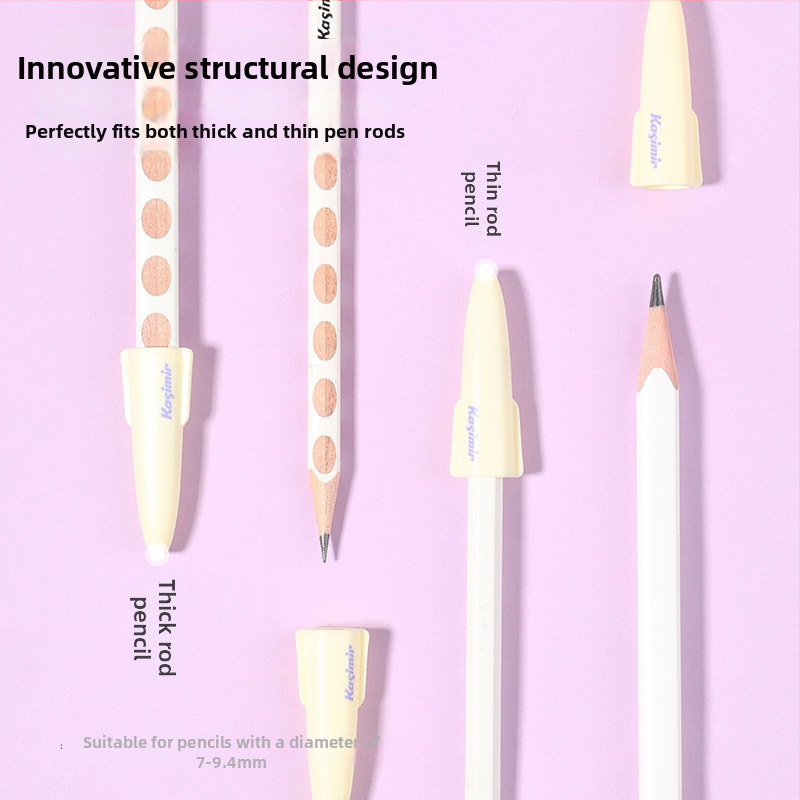 Casimir pliiatsi kork ja pliiatsi kate, läbipaistev kaitsekate, metall; algkooli õpilastele ja eelkooliealistele algajatele