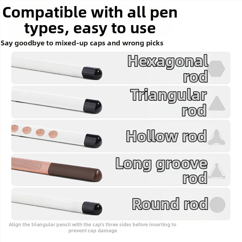 Casimir pliiatsi kork ja pliiatsi kate, läbipaistev kaitsekate, metall; algkooli õpilastele ja eelkooliealistele algajatele