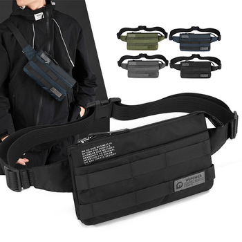 Geantă pentru piept bărbați din nailon, impermeabilă și ultraușoară, căptușită cu poliester, potrivită pentru călătorii de agrement