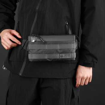 Geantă pentru piept bărbați din nailon, impermeabilă și ultraușoară, căptușită cu poliester, potrivită pentru călătorii de agrement