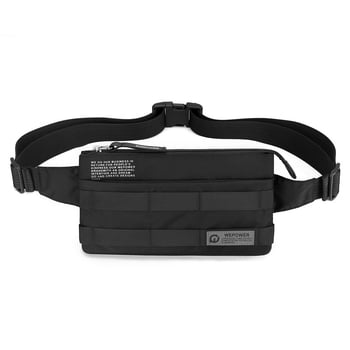 Geantă pentru piept bărbați din nailon, impermeabilă și ultraușoară, căptușită cu poliester, potrivită pentru călătorii de agrement