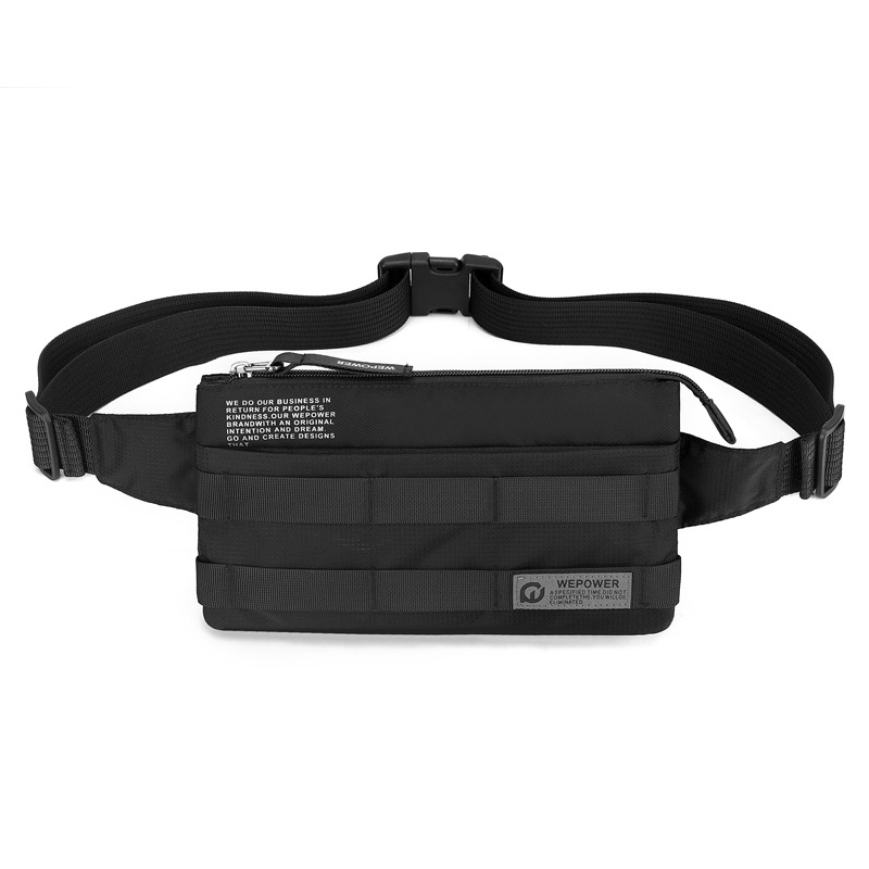 Geantă pentru piept bărbați din nailon, impermeabilă și ultraușoară, căptușită cu poliester, potrivită pentru călătorii de agrement