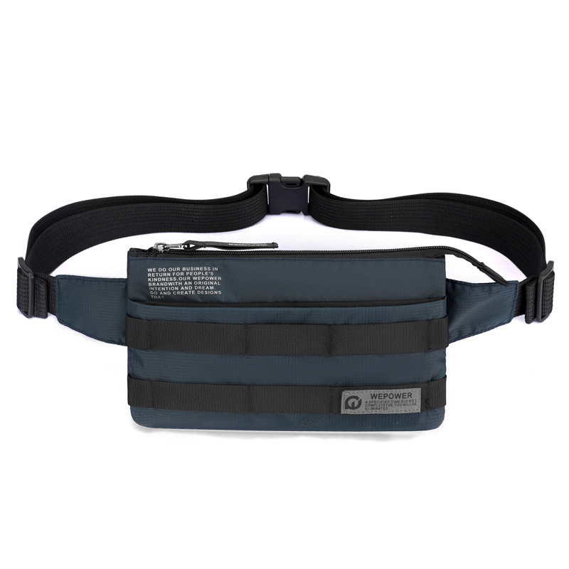 Geantă pentru piept bărbați din nailon, impermeabilă și ultraușoară, căptușită cu poliester, potrivită pentru călătorii de agrement