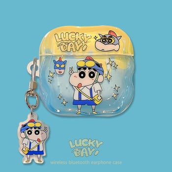 Carcasă AirPods – TPU rigidă, semi-transparentă, model Cartoon, turnare prin injecție, compatibilă cu Apple AirPods