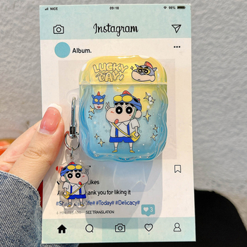 Carcasă AirPods – TPU rigidă, semi-transparentă, model Cartoon, turnare prin injecție, compatibilă cu Apple AirPods