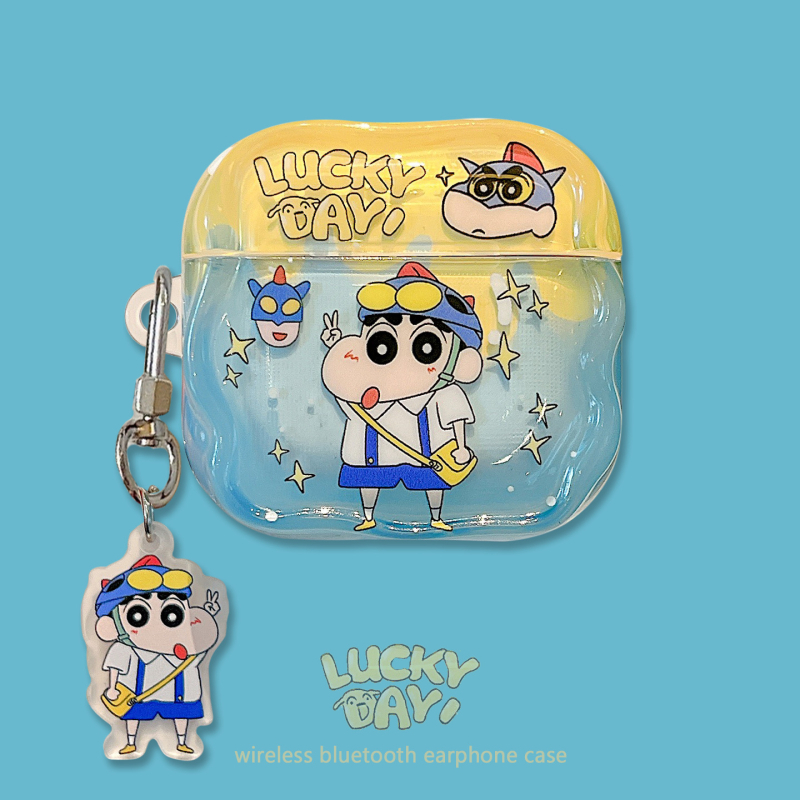 Carcasă AirPods – TPU rigidă, semi-transparentă, model Cartoon, turnare prin injecție, compatibilă cu Apple AirPods