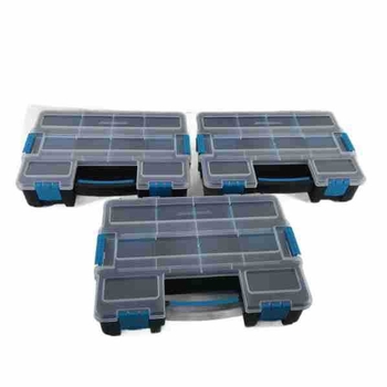 Bellco cutie plastică pentru unelte – material PP, capac transparent, depozitare portabilă pentru unelte, piese și accesorii hardware