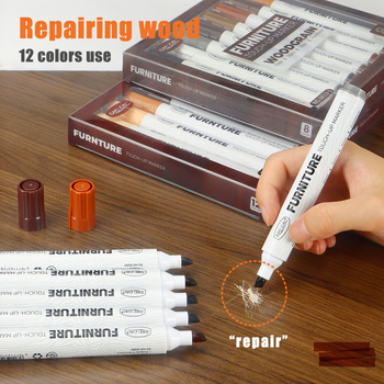 Писалка за поправка на дървен фурнир и драскотини, запечатване на ръбове – Артикул 6613; Марка: Други; Варианти на писалката: 12