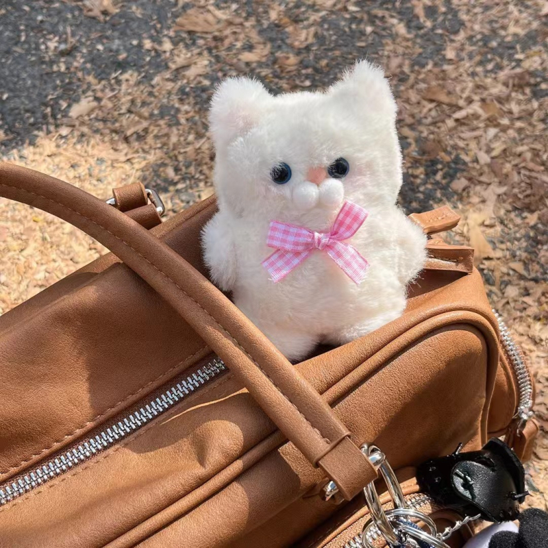 Плюшен калъф за AirPods 4-та генерация с котешки дизайн, карикатурен стил, текстилна изработка, съвместим с AirPods 1/2/3