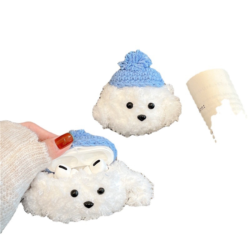 Кейс за AirPods – плюшена материя, мек корпус в Cartoon стил, съвместим с Apple AirPods 1, AirPods Pro 2 и AirPods 3