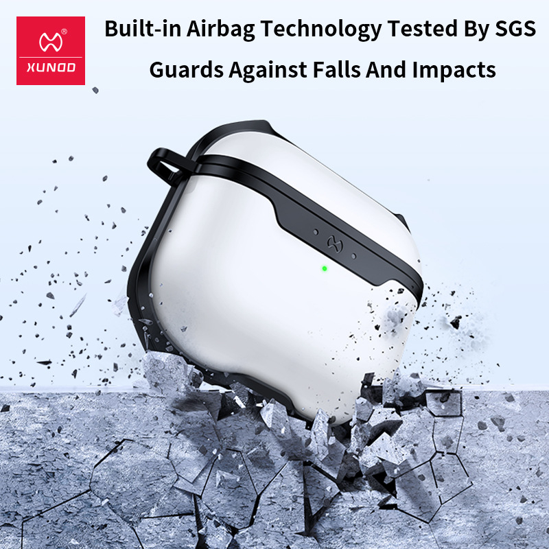 Xundd кейс за AirPods Pro 3 – TPU+PC, минималистичен релефен стил, AirPods Pro 3 (2025)