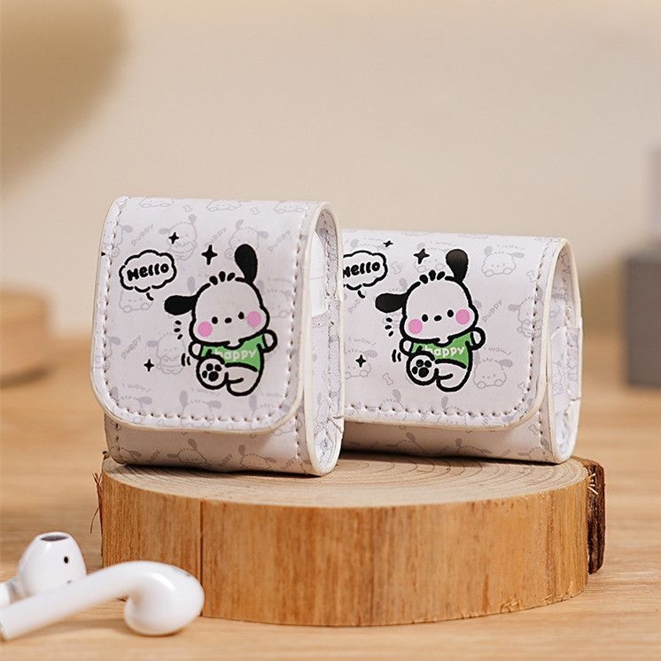 AirPods защитен калъф — карикатурен дизайн, PU кожа, релефна щампа, съвместим с Apple, поддръжка за персонализация