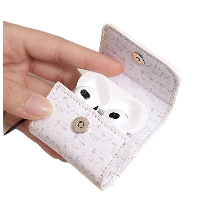 AirPods защитен калъф — карикатурен дизайн, PU кожа, релефна щампа, съвместим с Apple, поддръжка за персонализация