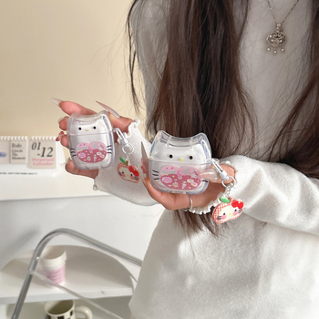 Carcasă de protecție Cat Ear Big Mouth Cat pentru AirPods 4 și AirPods Pro 2 – TPU, Stil Cartoon, Impresie, Personalizare Disponibilă