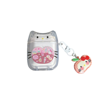 Carcasă de protecție Cat Ear Big Mouth Cat pentru AirPods 4 și AirPods Pro 2 – TPU, Stil Cartoon, Impresie, Personalizare Disponibilă