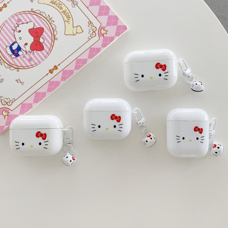 Carcasă pentru AirPods pentru Apple AirPods 1/2/3 și AirPods Pro 2 – TPU, textură Frosted, universală, turnare prin injecție, design Kitty