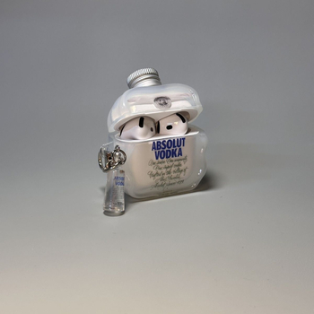 AirPods apsauginė dėklas su 3D buteliuko dangtelio dizainu ir graviruota grafika, suderinama su AirPods 4, AirPods Pro 2, Gen 3, Gen 5 ir Gen 2