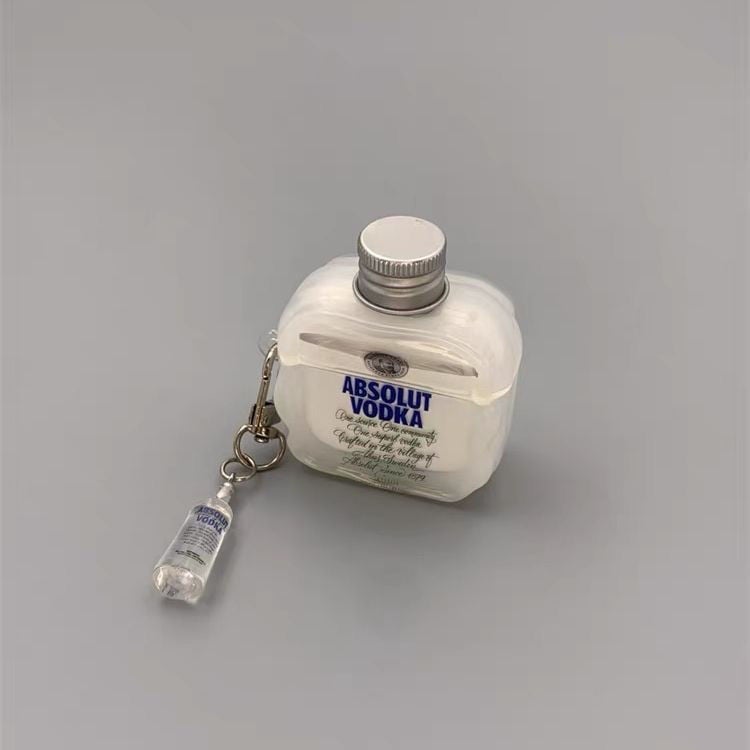 AirPods apsauginė dėklas su 3D buteliuko dangtelio dizainu ir graviruota grafika, suderinama su AirPods 4, AirPods Pro 2, Gen 3, Gen 5 ir Gen 2