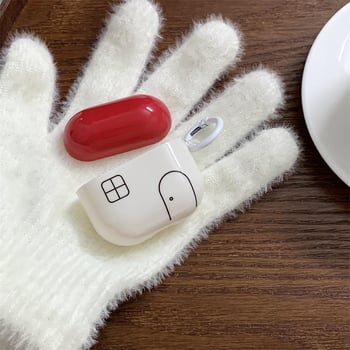 Minimalistički privjesak s psićem u obliku kuće za futrolu AirPods 4/3, silikon, mekani omotač, crtani stil