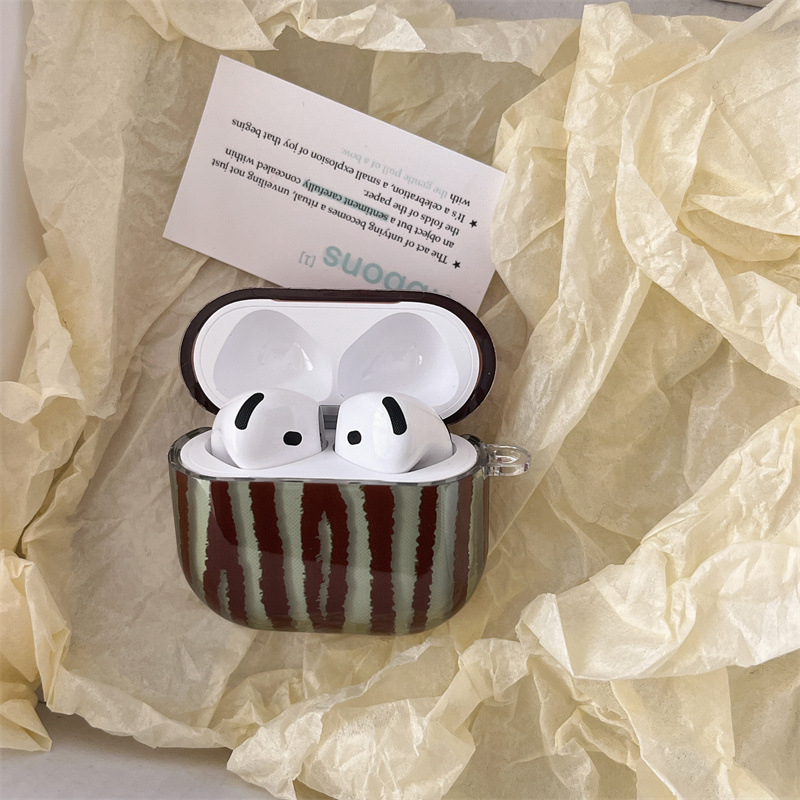 AirPods калъф за защита от силикон – мек корпус, карикатурен стил, гравиране, съвместим с Apple