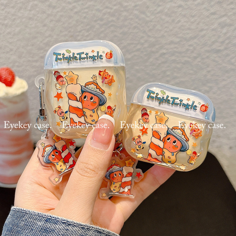 Калъф за AirPods – забавен карикатурен звезден човек дизайн, TPU, преносим All‑in‑One, инжекционно формован