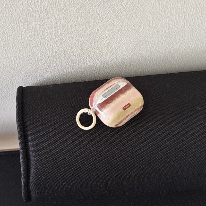 Zaštitno kućište za AirPods Pro 3, zelena-smeđa halo boja, 4. generacija, minimalistički korejski dizajn