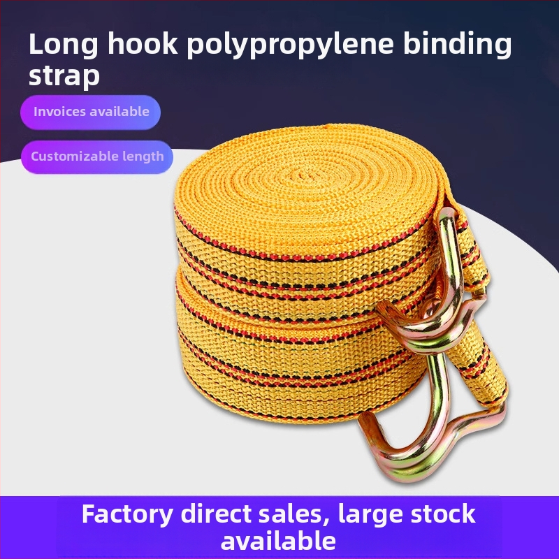 Kravas piesaistes siksna ar dubultiem āķiem — polipropiļēns, izturība 5T, manuālais fiksētājs, pielāgots modelis