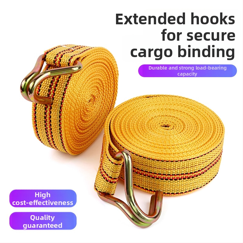 Kravas piesaistes siksna ar dubultiem āķiem — polipropiļēns, izturība 5T, manuālais fiksētājs, pielāgots modelis