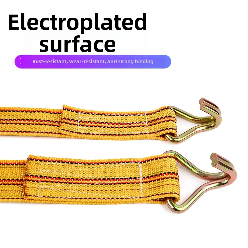 Kravas piesaistes siksna ar dubultiem āķiem — polipropiļēns, izturība 5T, manuālais fiksētājs, pielāgots modelis