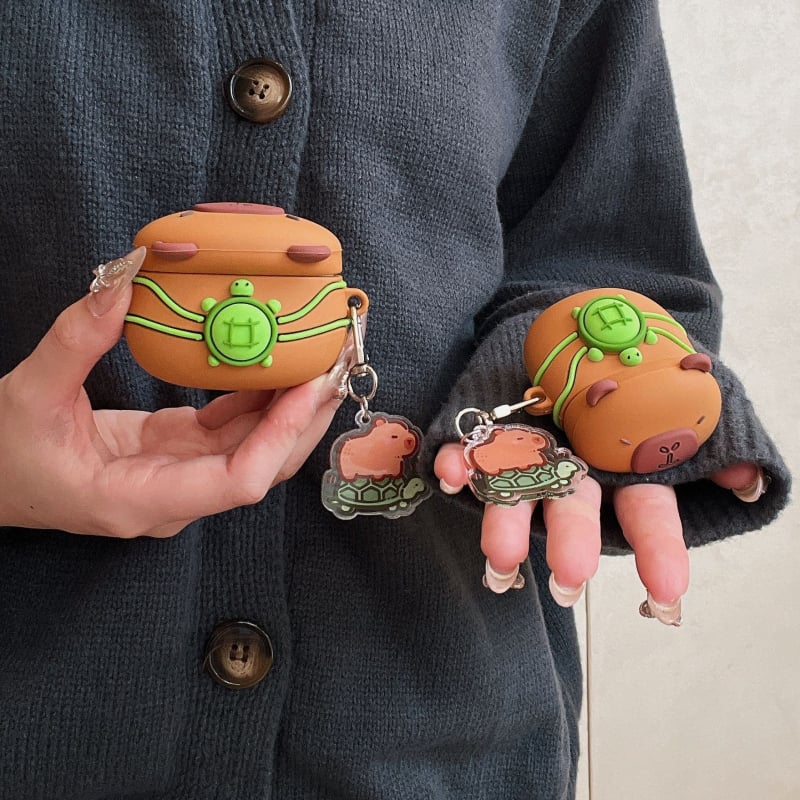 Dreams AirPods Pro калъф за капибара, силиконов, портативен мек корпус, карикатурен стил, инжекционно формован