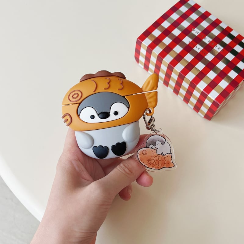 AirPods Pro 2 кейс – висулка, вдъхновен от тайяки, TPU, релефен, универсална съвместимост с Apple