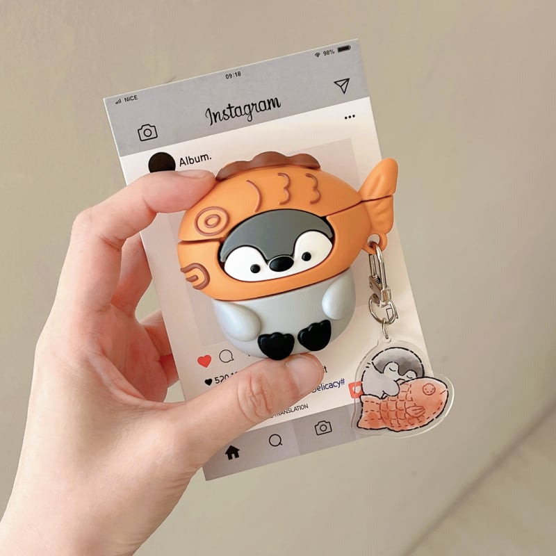 AirPods Pro 2 кейс – висулка, вдъхновен от тайяки, TPU, релефен, универсална съвместимост с Apple