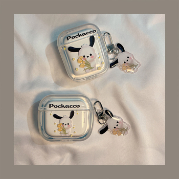 Carcasă Phantom Shell pentru AirPods cu design drăguț dachshund, pentru AirPods 1/2 Gen și AirPods Pro 3 Gen — TPU, transparent, turnare prin injecție, compatibilă cu AirPods, personalizare disponibilă