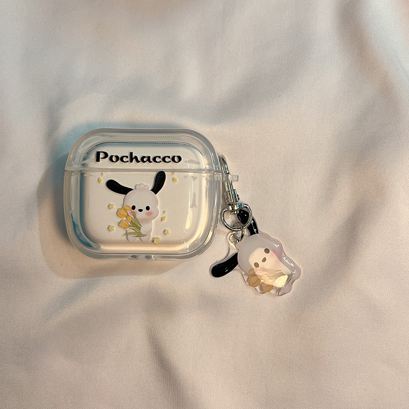 Carcasă Phantom Shell pentru AirPods cu design drăguț dachshund, pentru AirPods 1/2 Gen și AirPods Pro 3 Gen — TPU, transparent, turnare prin injecție, compatibilă cu AirPods, personalizare disponibilă