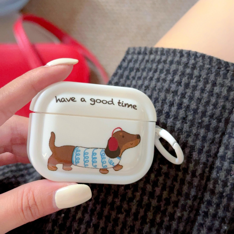 Slatka karikatura jazavčara za AirPods Pro 2/4, TPU zaštitna navlaka