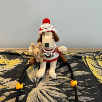 Pandantiv pluș pentru telefon, cu personaj pilot, imprimare silkscreen, decor