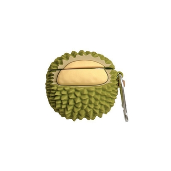 PVC púzdro pre AirPods Pro Musang King Durian – Apple, generácie 2/3/4, prenosný karikatúrny štýl, reliéfny dizajn, prispôsobiteľný