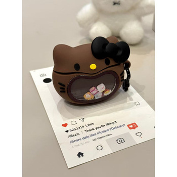 Xiao Yu Shell 658 Кутия за AirPods с котешки уши за AirPods 3 и AirPods Pro, релефна карикатура, персонализираема