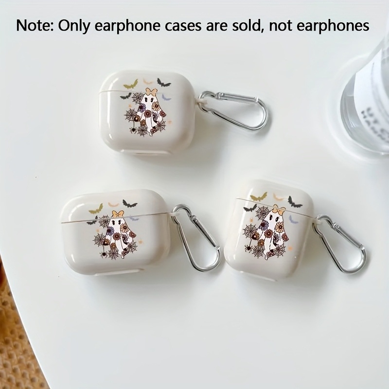 Husă AirPods Pro/Pro2, TPU, husă moale, stil minimalist, Halloween bat-ghost pattern, compatibilă cu Apple AirPods Pro/Pro2
