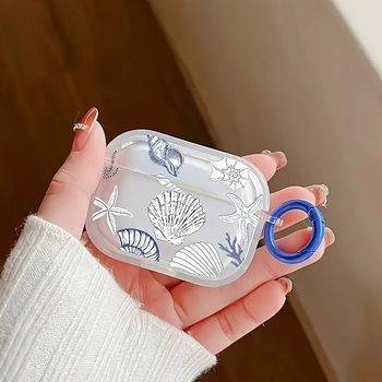Torbica za slušalice s inspiracijom mora u obliku školjke za Apple AirPods 1–4 i AirPods Pro 2