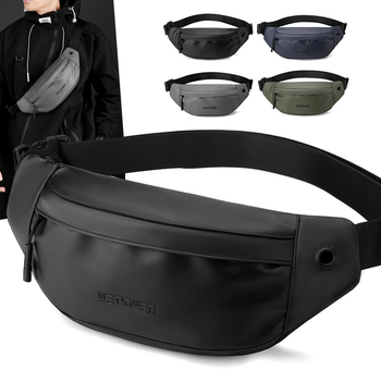 WEPOWER Geantă piept pentru bărbați — respirabilă, ultra-ușoară, reduce povara; Material: nylon; Căptușeală: poliester; Model: monocrom; Primăvară 2025