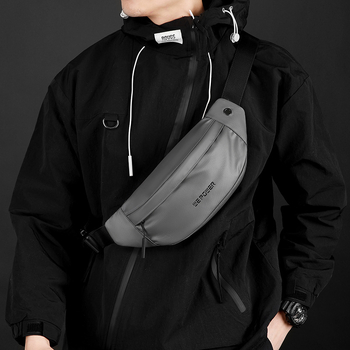 WEPOWER Geantă piept pentru bărbați — respirabilă, ultra-ușoară, reduce povara; Material: nylon; Căptușeală: poliester; Model: monocrom; Primăvară 2025