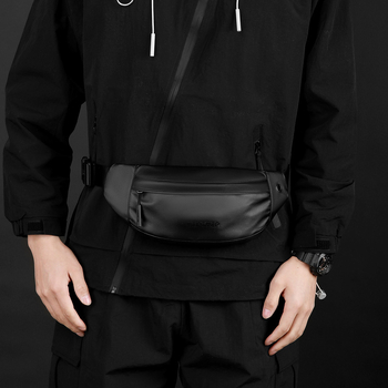 WEPOWER Geantă piept pentru bărbați — respirabilă, ultra-ușoară, reduce povara; Material: nylon; Căptușeală: poliester; Model: monocrom; Primăvară 2025